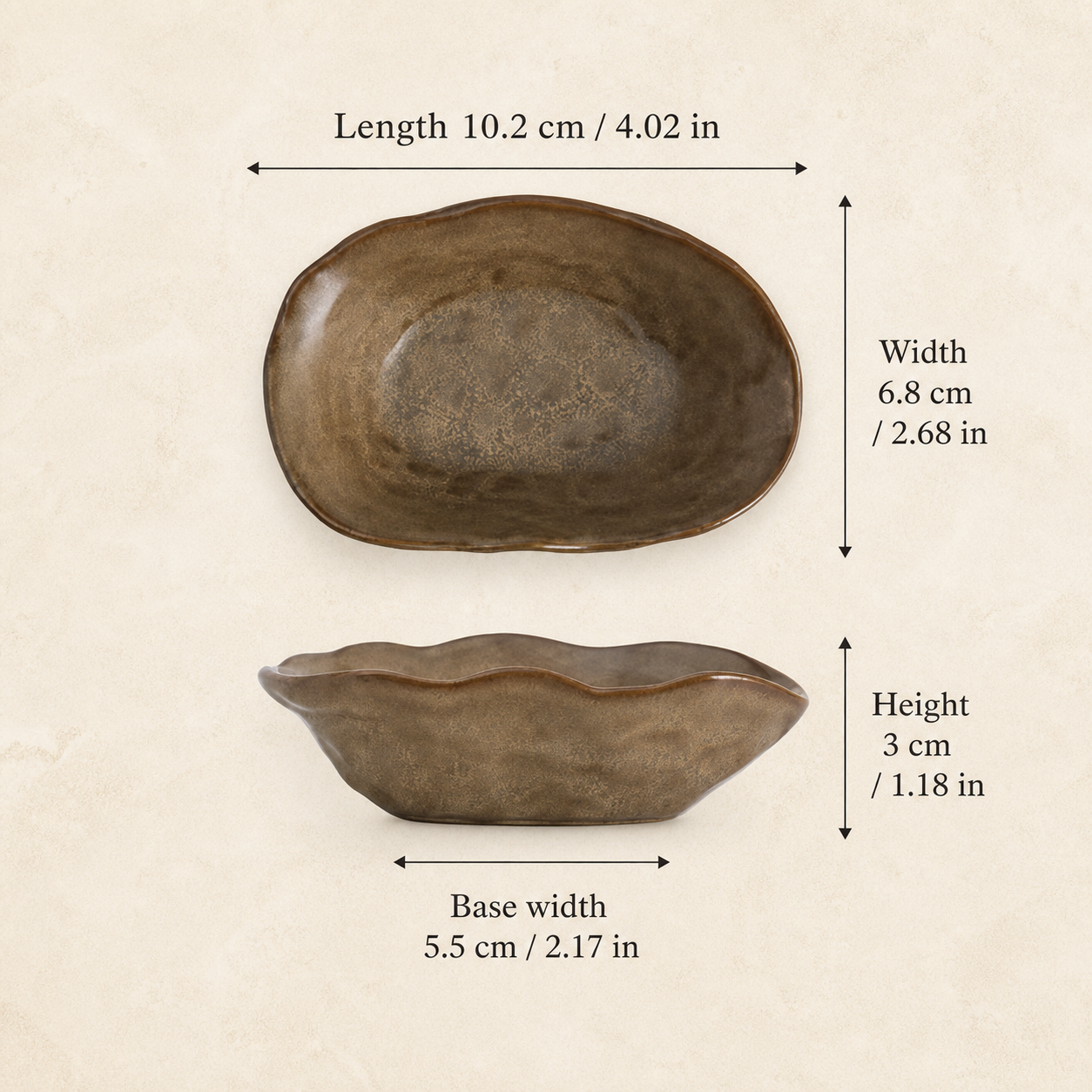 Japanese Ceramic Side Dish – 4 Inch Rustic Glazed Appetizer Bowl, Small Sauce Dish for Pickles, Snacks, Condiments & Sushi