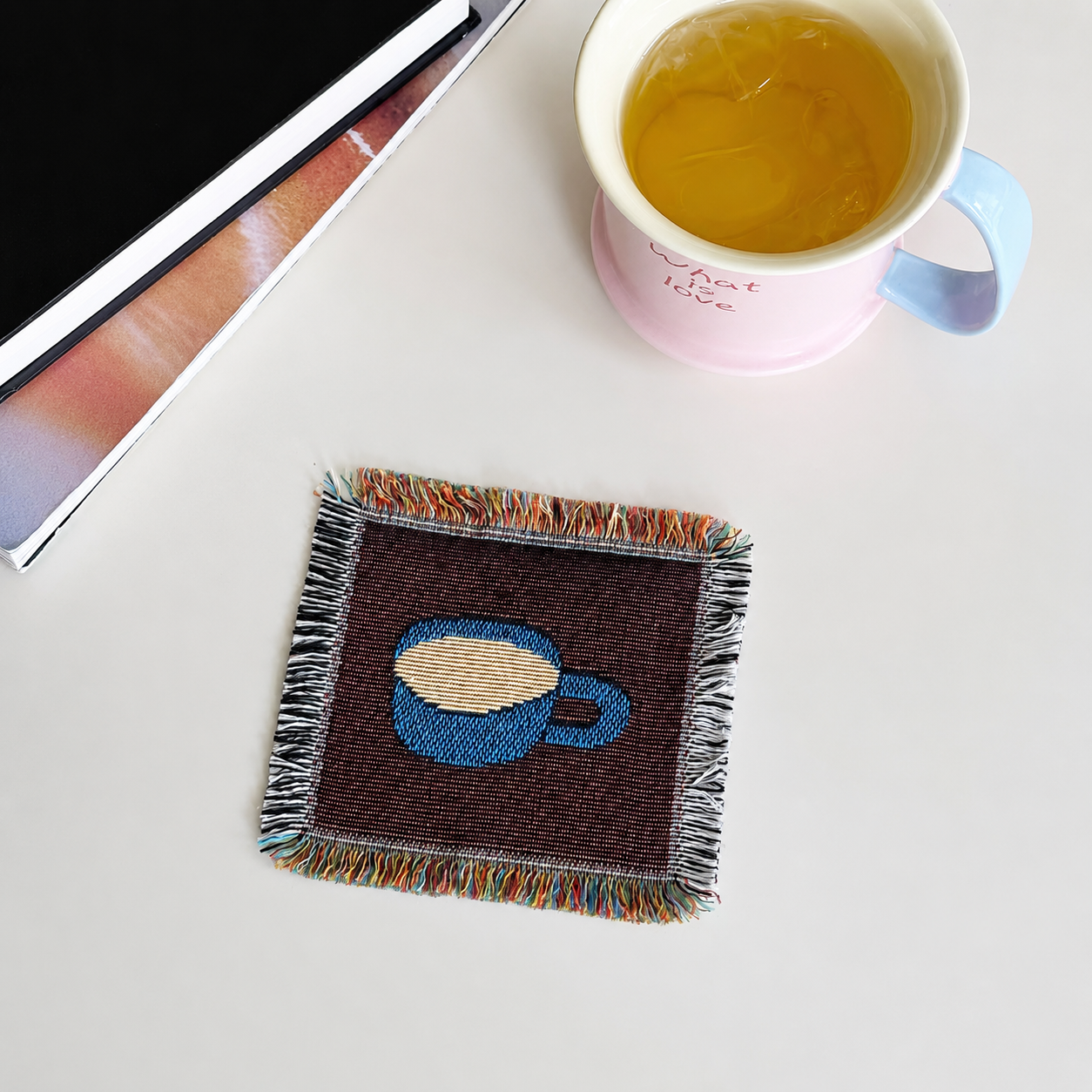 Coffee Woven Coaster – Artisan Table Coaster for Cozy Moments