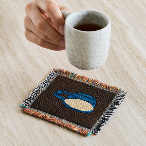 Coffee Woven Coaster – Artisan Table Coaster for Cozy Moments