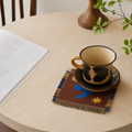 Bird Woven Coaster – Blue Artisan Table Coaster