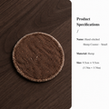 Hand Stitched Hemp Coaster – Natural Woven Round Drink Mat | Rustic Handmade Table Decor for Coffee Bar, Kitchen & Home