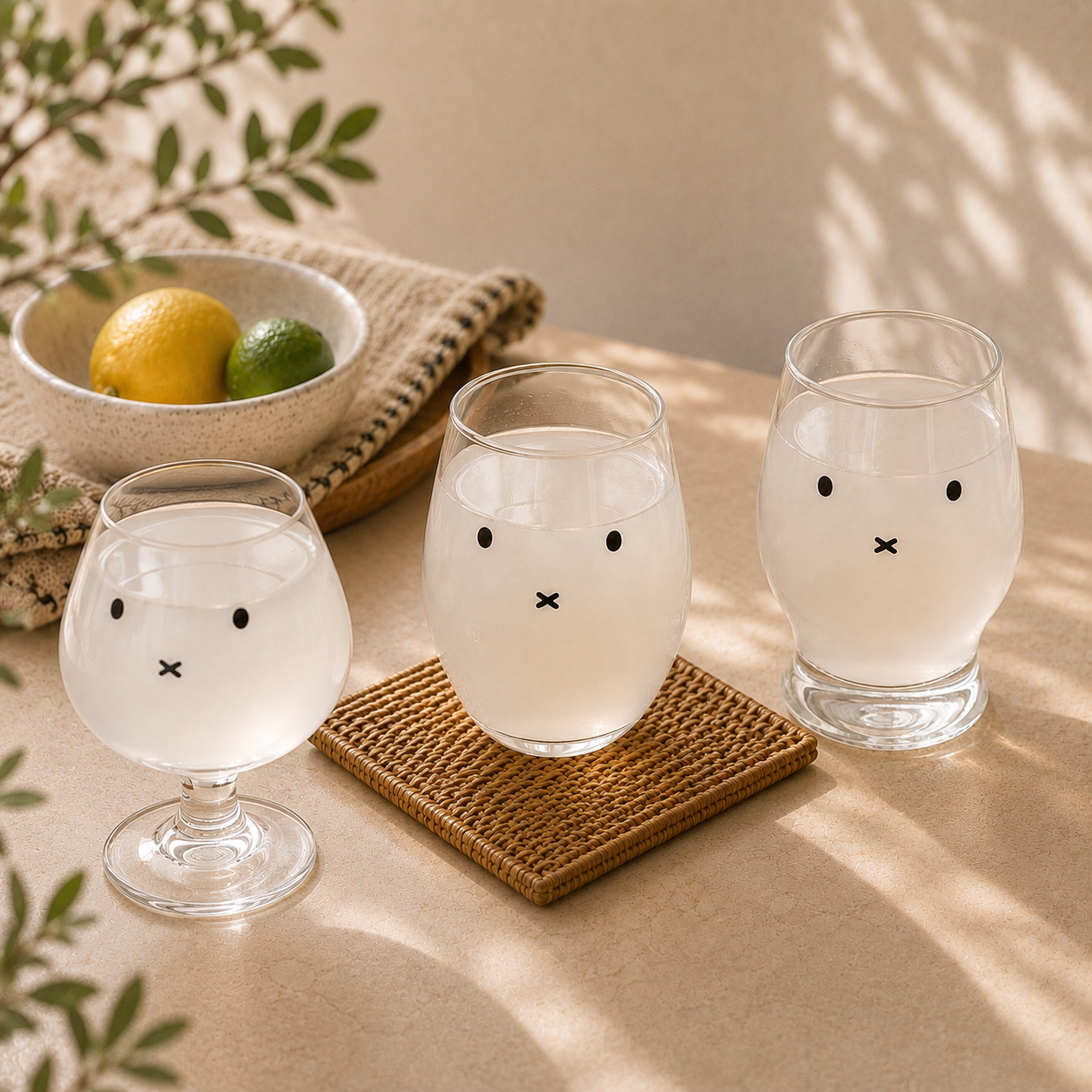 Cute Face Glass Cup – High Borosilicate Drinking Glass with Minimalist Design | Clear Coffee Mug, Juice Cup & Everyday Drinkware