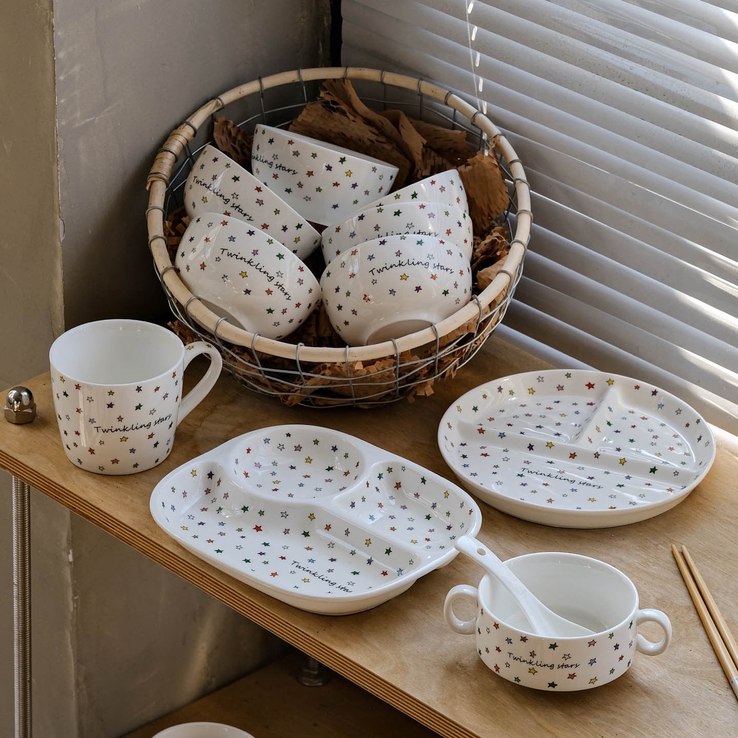 Twinkling Stars Ceramic Divided Plate Collection