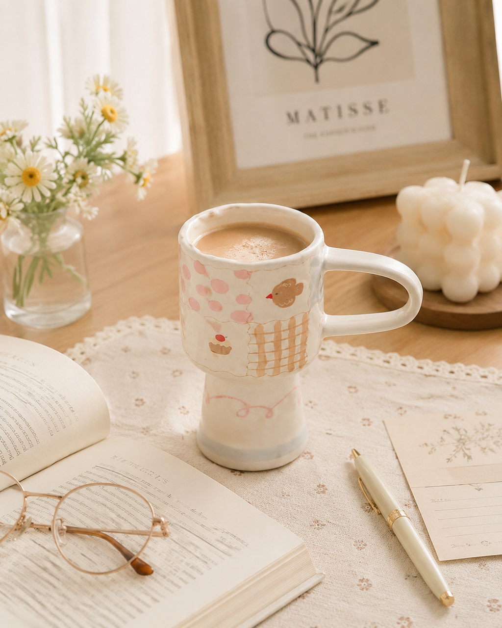 Cute Bear Ceramic Mug – 350ml Handmade Style Coffee Cup | Adorable Animal Tea Mug with Cozy Design for Home & Gift
