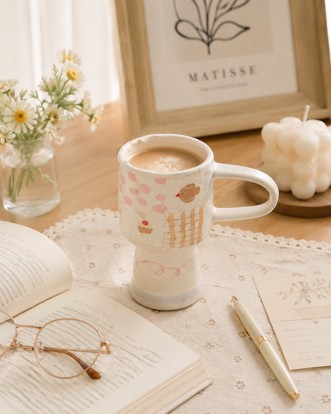 Cute Bear Ceramic Mug – 350ml Handmade Style Coffee Cup | Adorable Animal Tea Mug with Cozy Design for Home & Gift