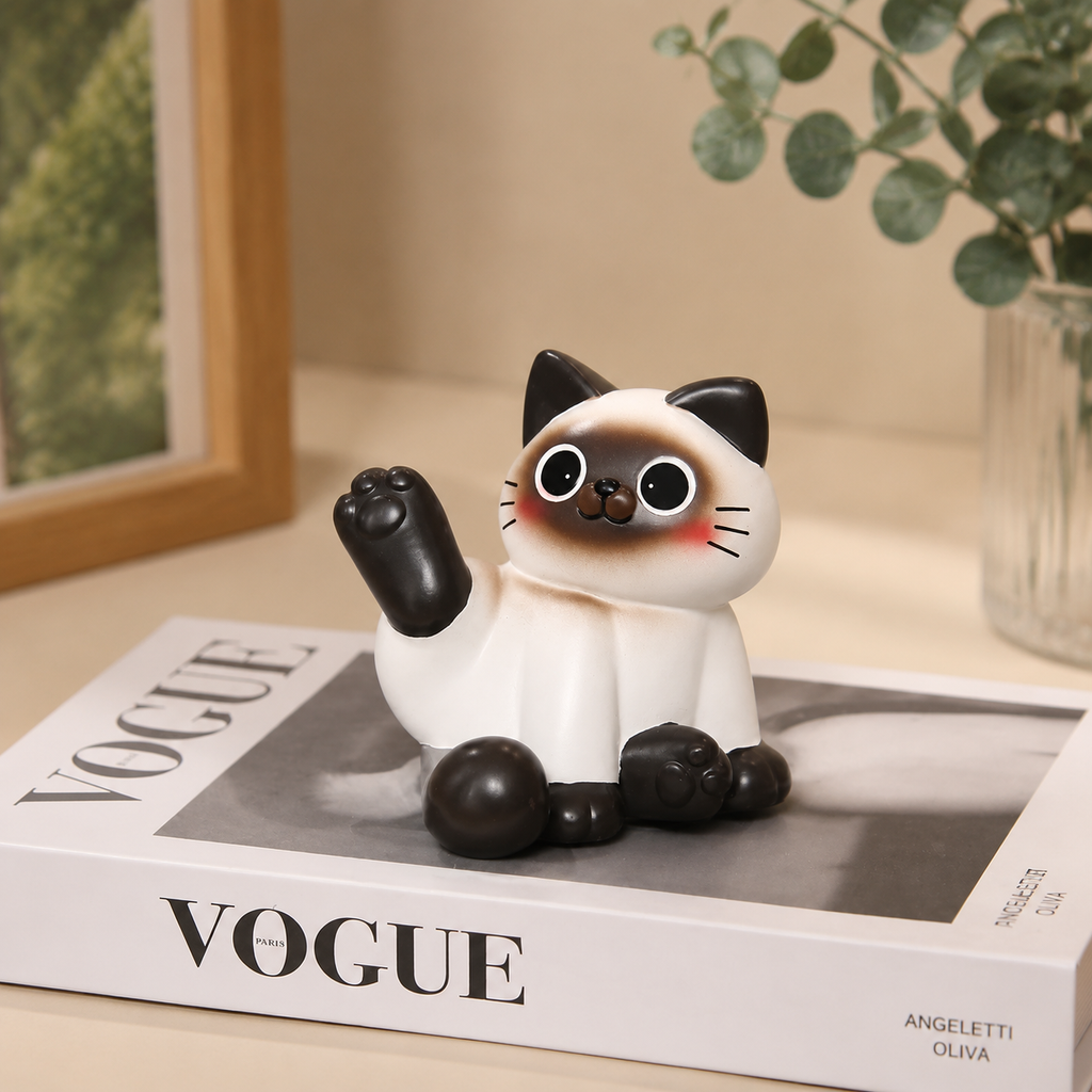 Cute Cat Phone Holder – Adorable Resin Cat Phone Stand, Kawaii Desktop Decor & Functional Smartphone Stand | Unique Gift for Cat Lovers