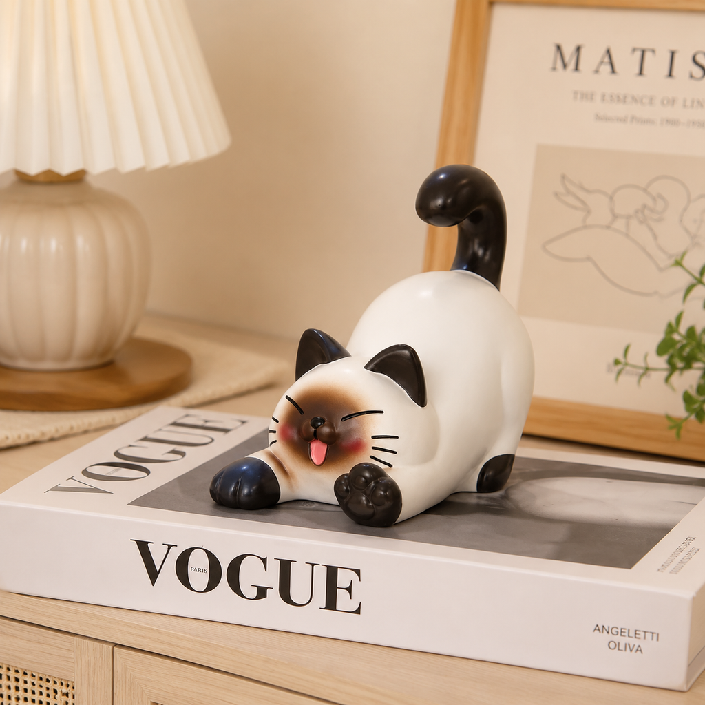Cute Cat Phone Holder – Adorable Resin Cat Phone Stand, Kawaii Desktop Decor & Functional Smartphone Stand | Unique Gift for Cat Lovers
