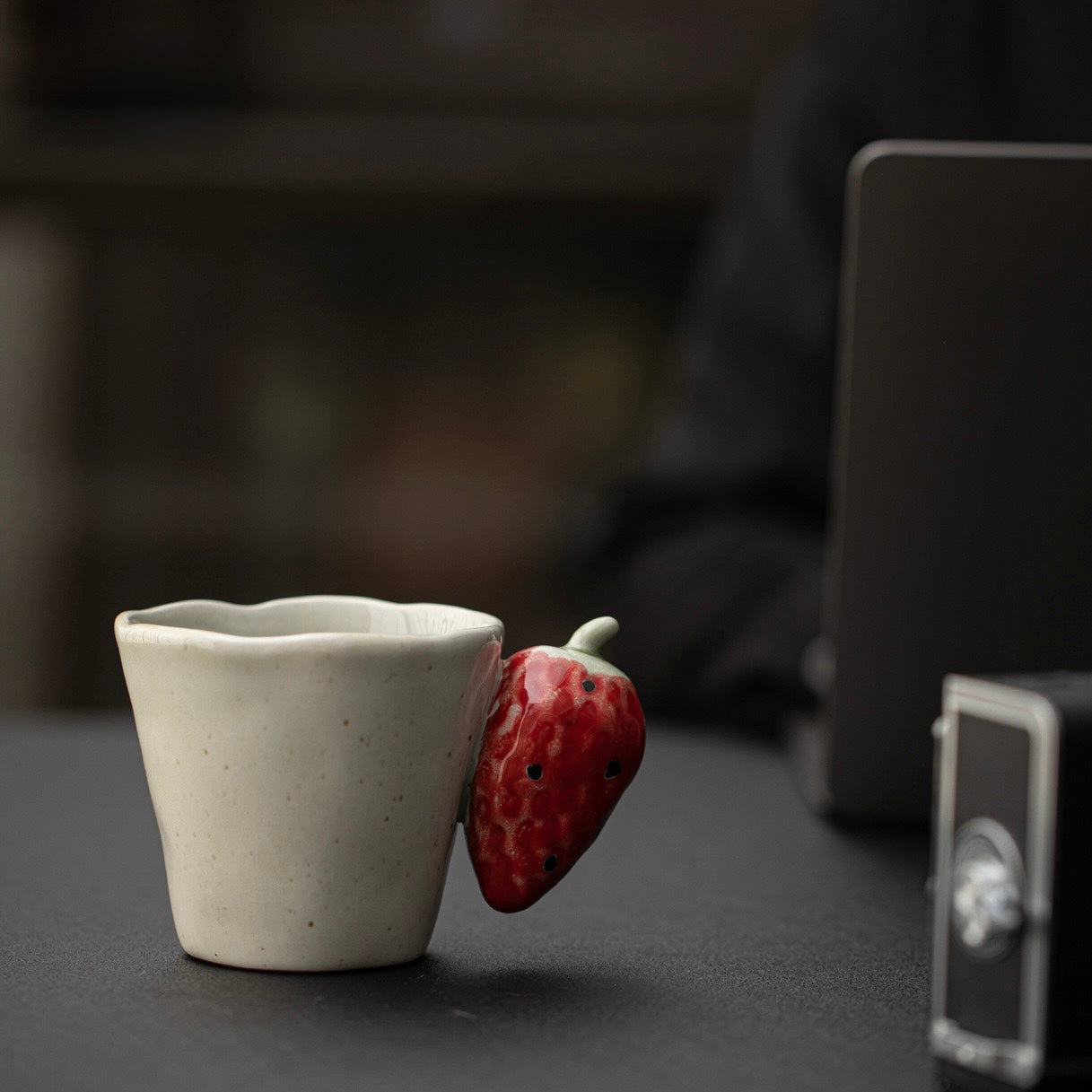 Handcrafted Ceramic Fruit Mug – Cute Strawberry, Banana & Watermelon Handle Coffee Cup | Unique Handmade Tea Mug & Gift for Coffee Lovers