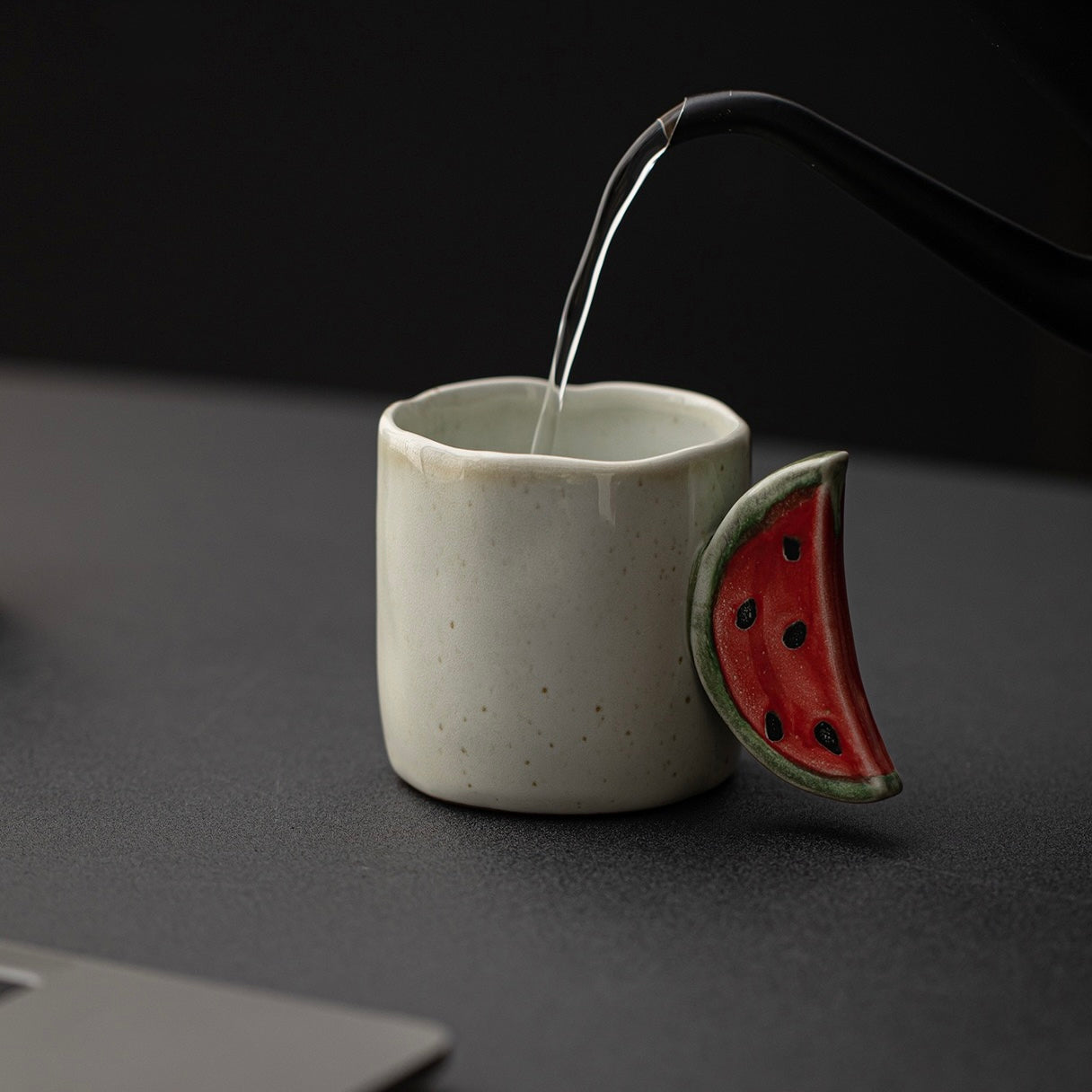 Handcrafted Ceramic Fruit Mug – Cute Strawberry, Banana & Watermelon Handle Coffee Cup | Unique Handmade Tea Mug & Gift for Coffee Lovers