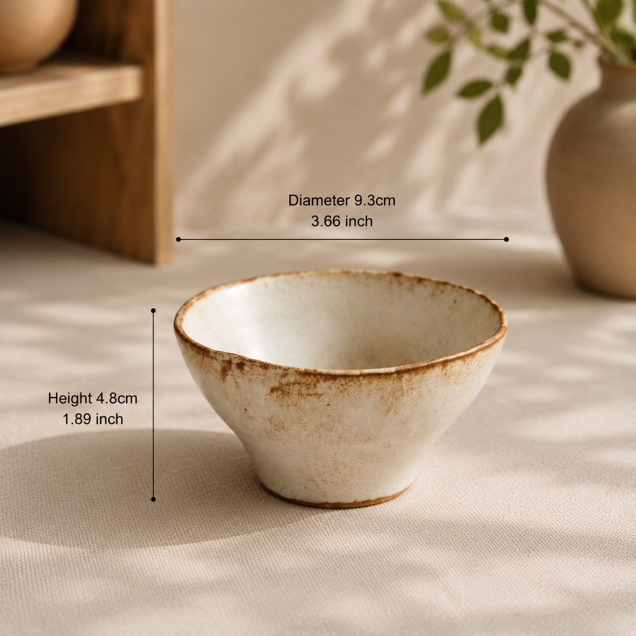Handmade Ceramic Bowl, Japanese Rustic Pottery, Small Serving Dish, Minimalist Tea Bowl