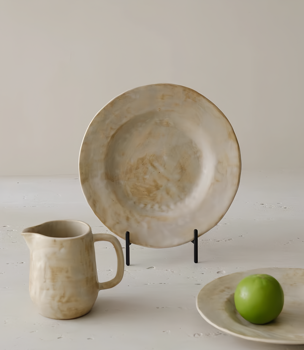 WS Luxury Collection – Sandflow Ceramic Wide Rim Plate