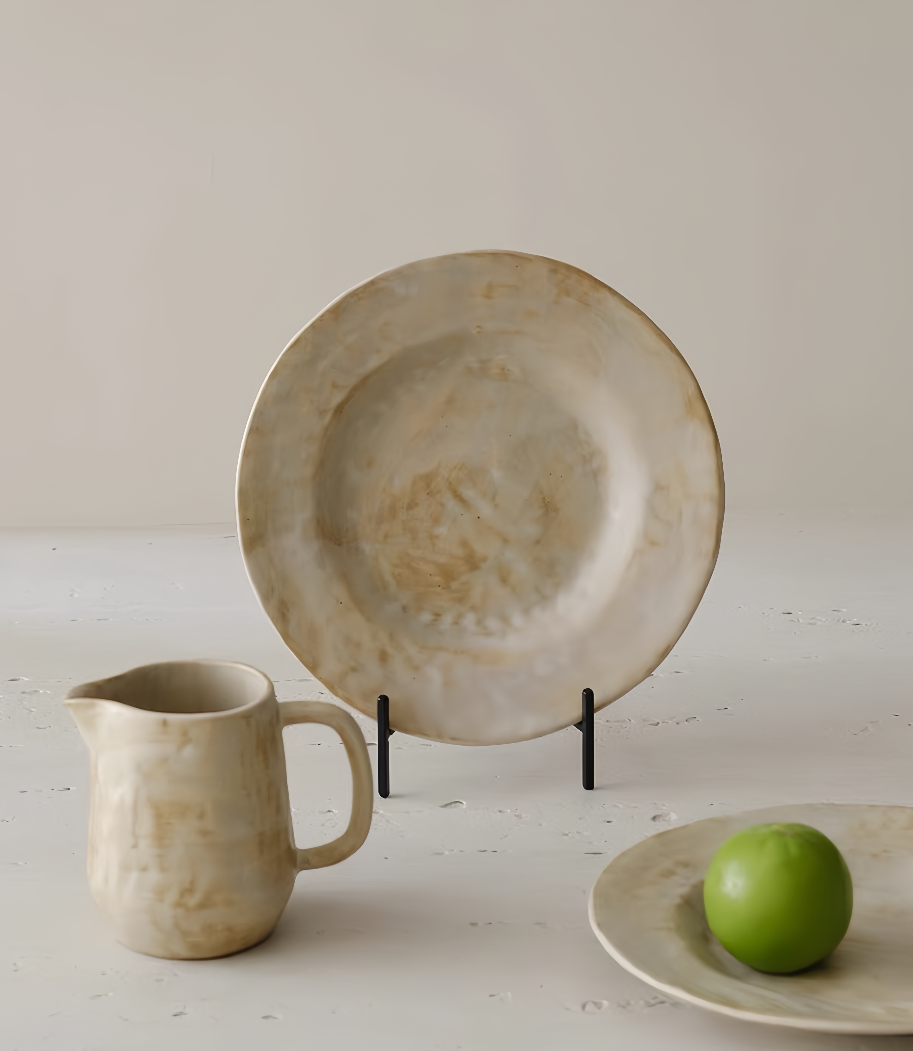 WS Luxury Collection – Sandflow Ceramic Wide Rim Plate