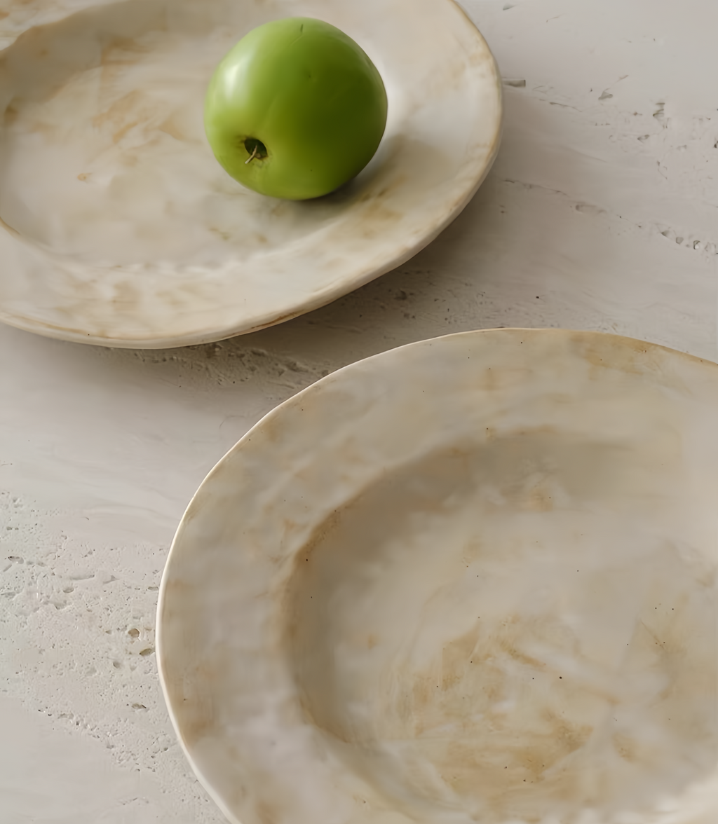 WS Luxury Collection – Sandflow Ceramic Wide Rim Plate