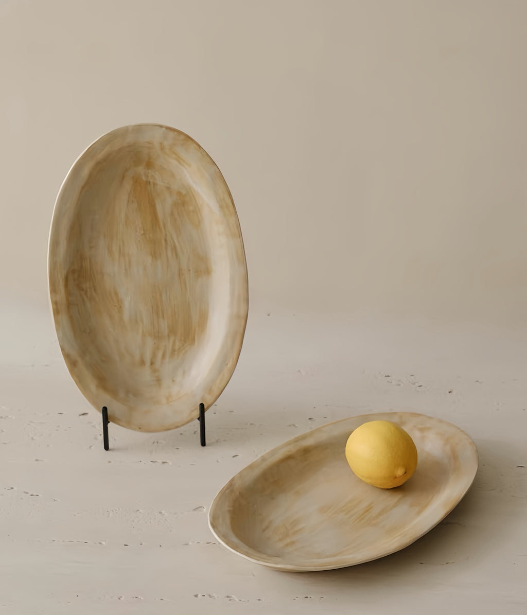 WS Luxury Collection – Sandflow Ceramic Oval Plate