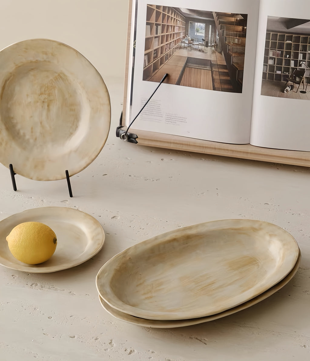 WS Luxury Collection – Sandflow Ceramic Oval Plate