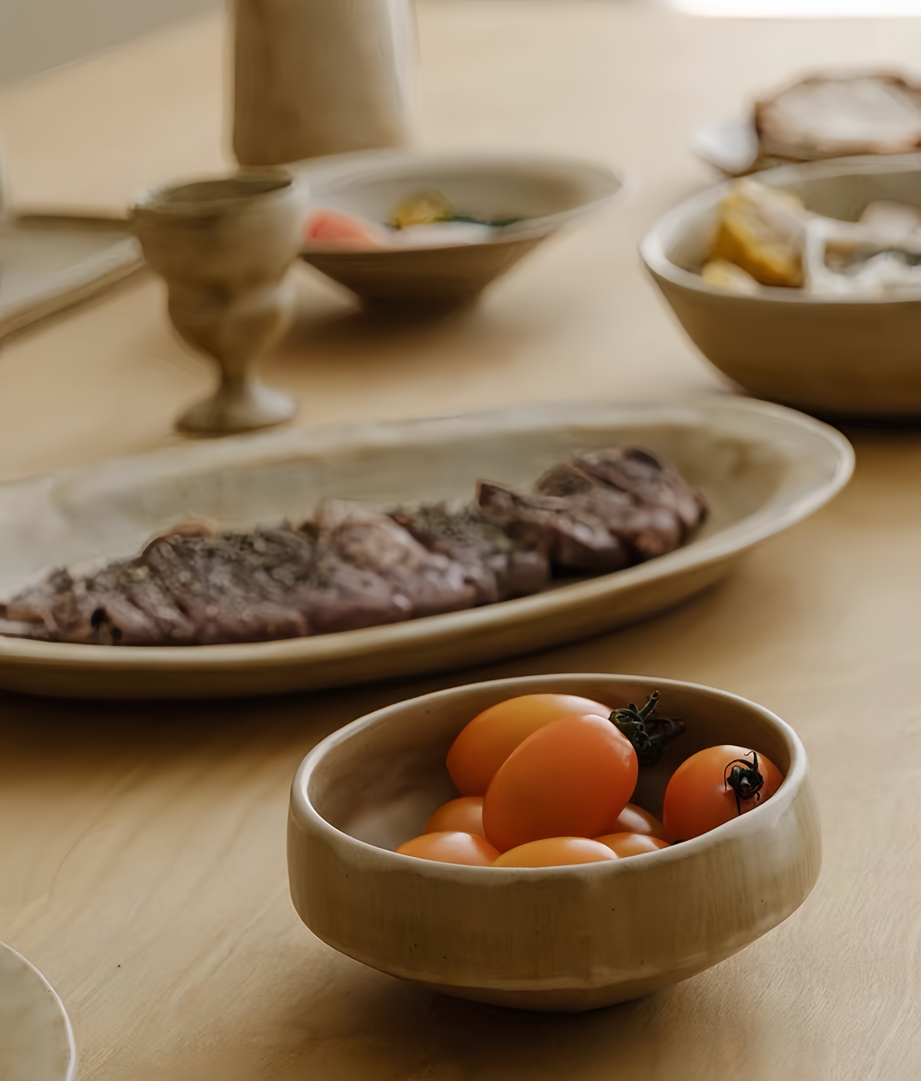 WS Luxury Collection | Fuko Ceramic Sauce Dish – Minimalist Wabi-Sabi Dipping Bowl