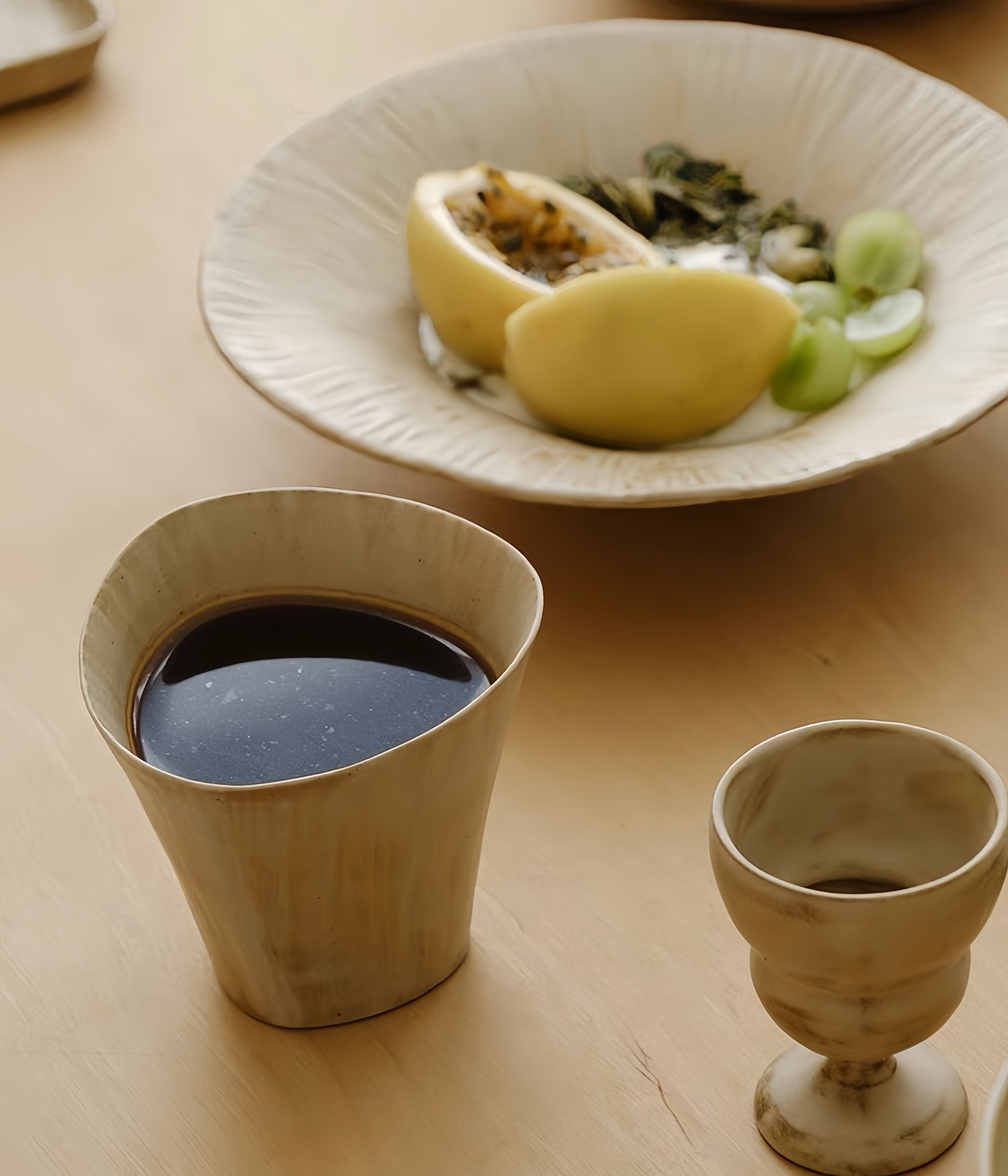 WS Luxury Collection | Sangu Ceramic Handheld Cup – Minimalist Wabi-Sabi Coffee Cup