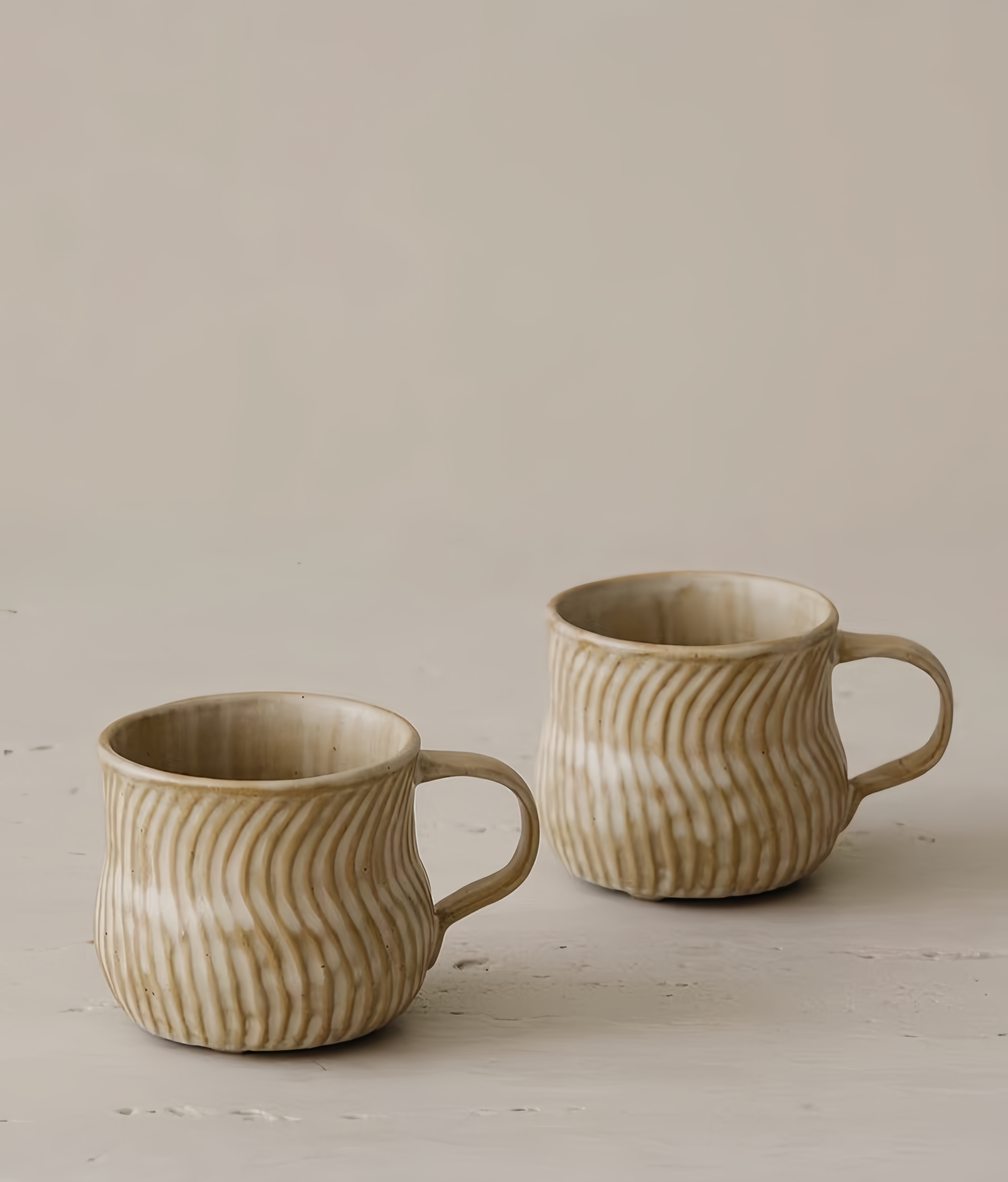 WS Luxury Collection | Spica Textured Ceramic Coffee Mug – Minimalist Wabi-Sabi Tea Cup