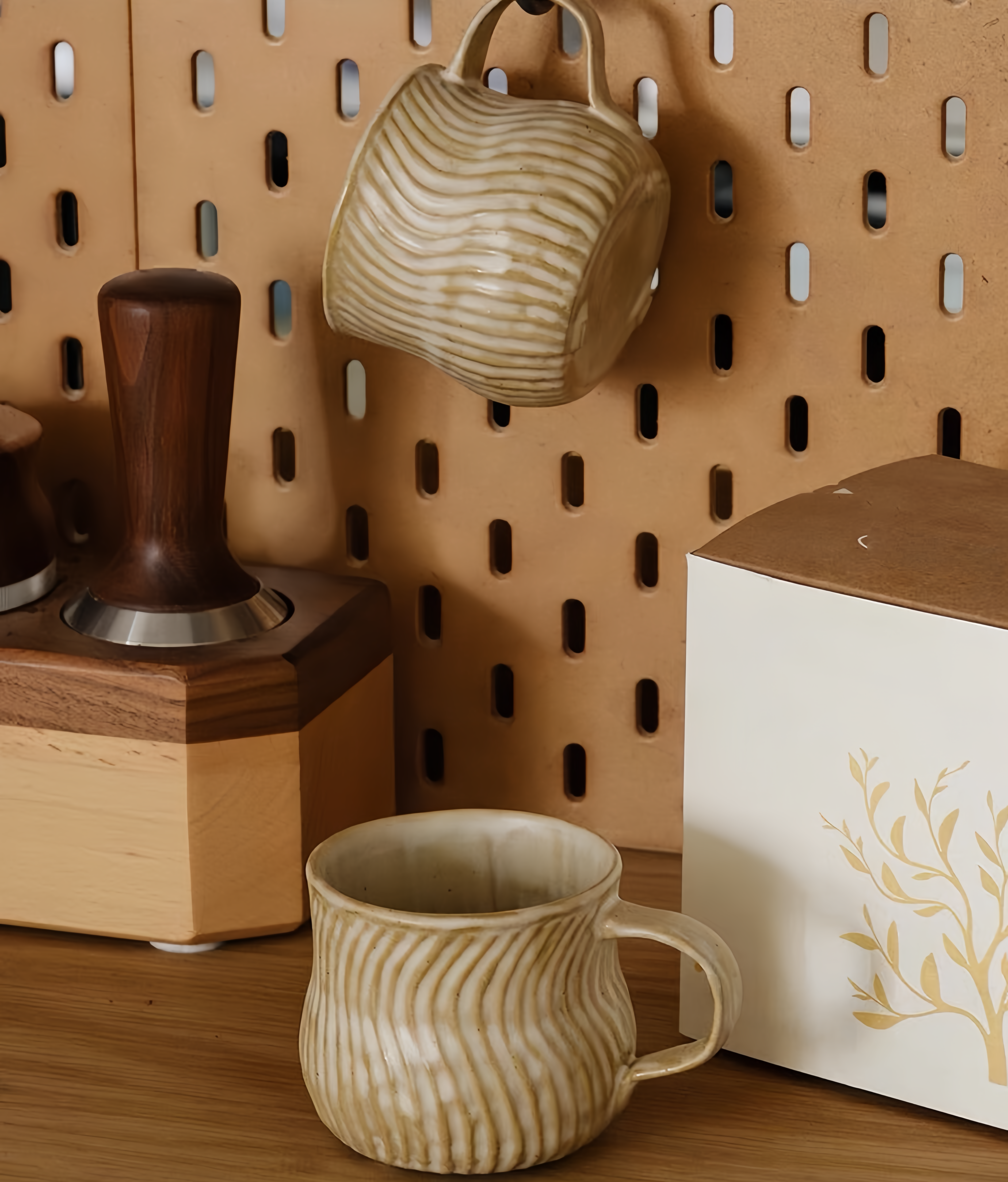WS Luxury Collection | Spica Textured Ceramic Coffee Mug – Minimalist Wabi-Sabi Tea Cup