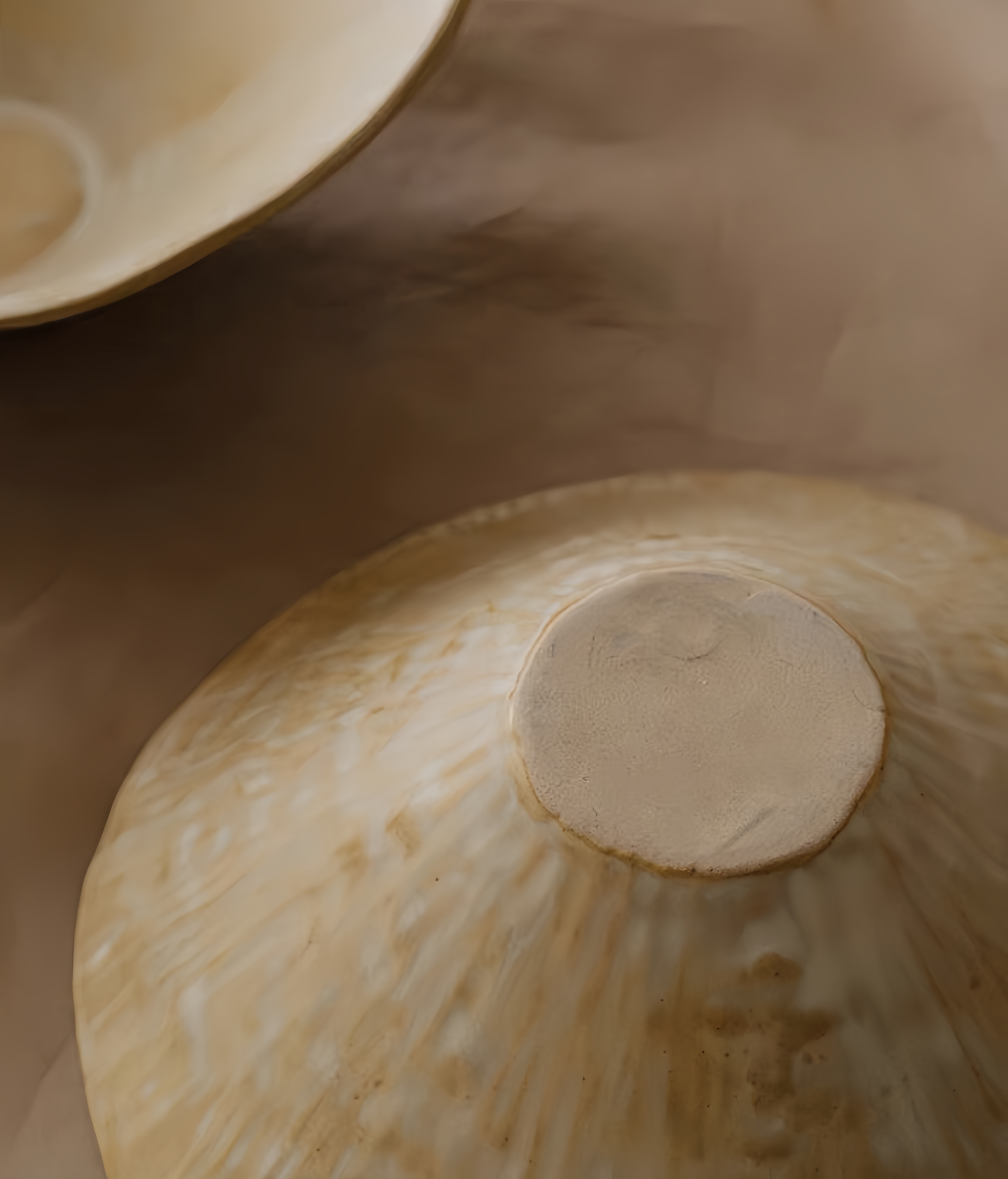 WS Luxury Collection | Shiro Large Ceramic Serving Bowl – Minimalist Wabi-Sabi Stoneware Bowl