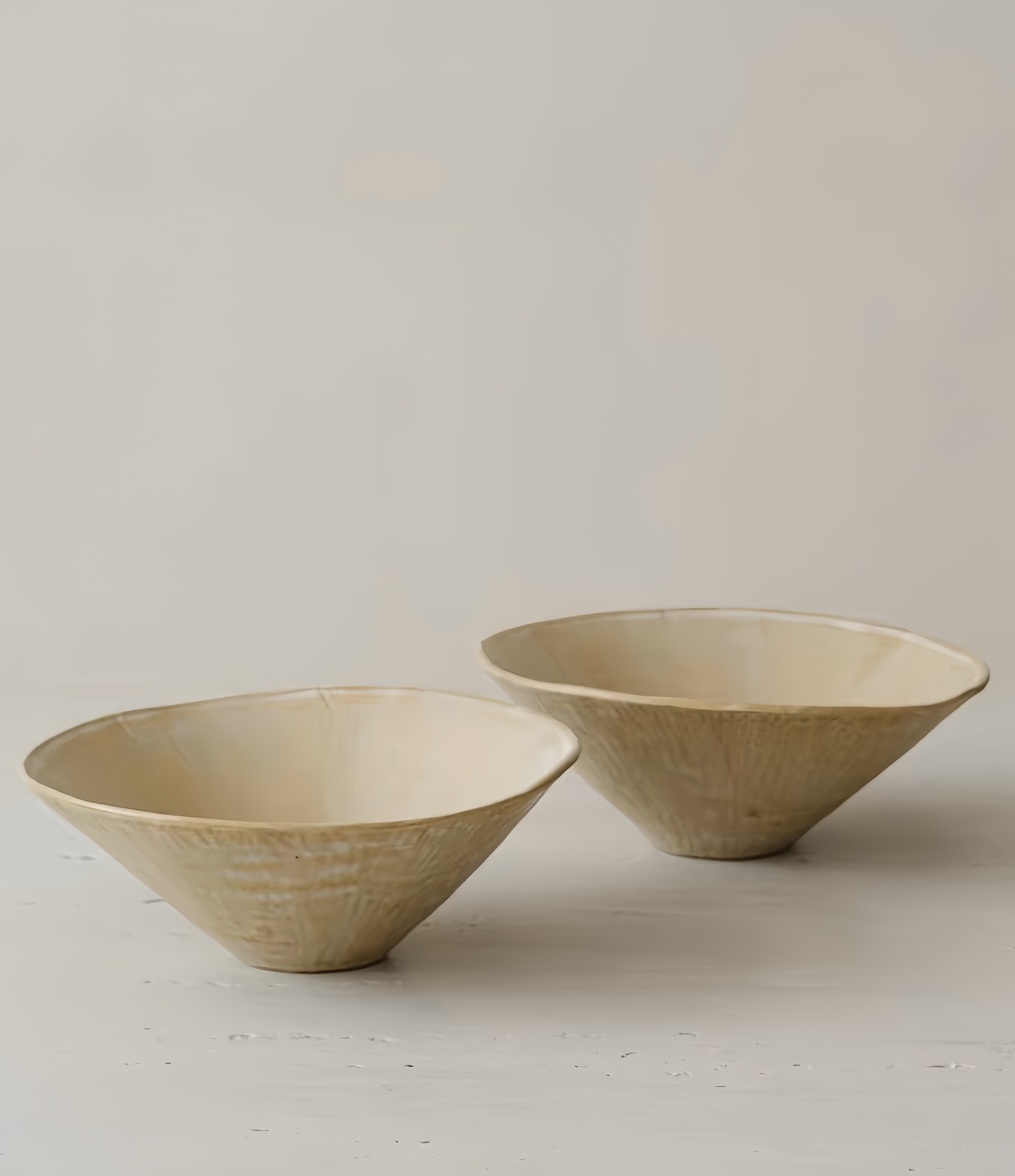 WS Luxury Collection | Shiro Large Ceramic Serving Bowl – Minimalist Wabi-Sabi Stoneware Bowl