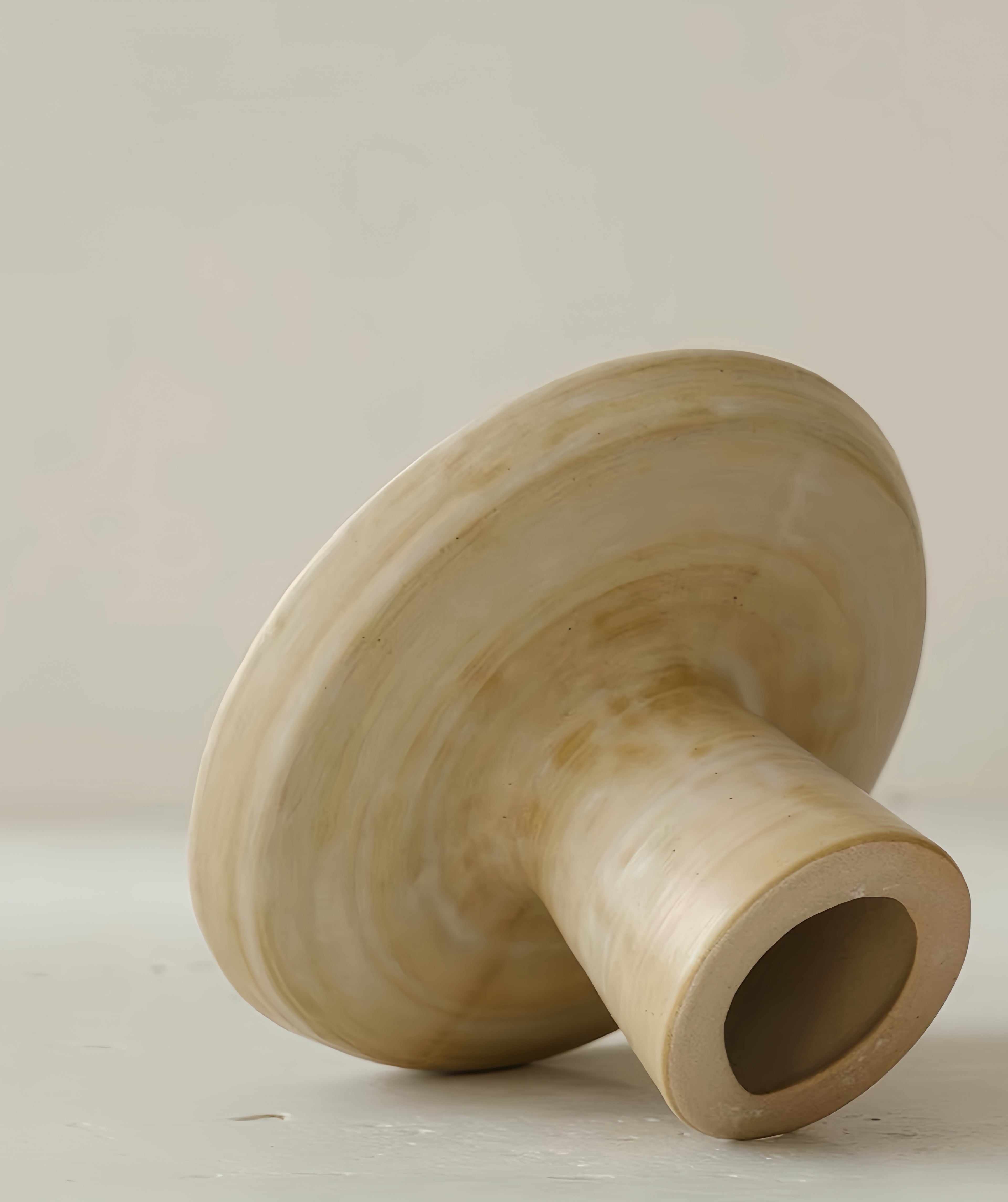 WS Luxury Collection | Taki Ceramic Footed Fruit Bowl – Japanese Wabi-Sabi Pedestal Serving Dish