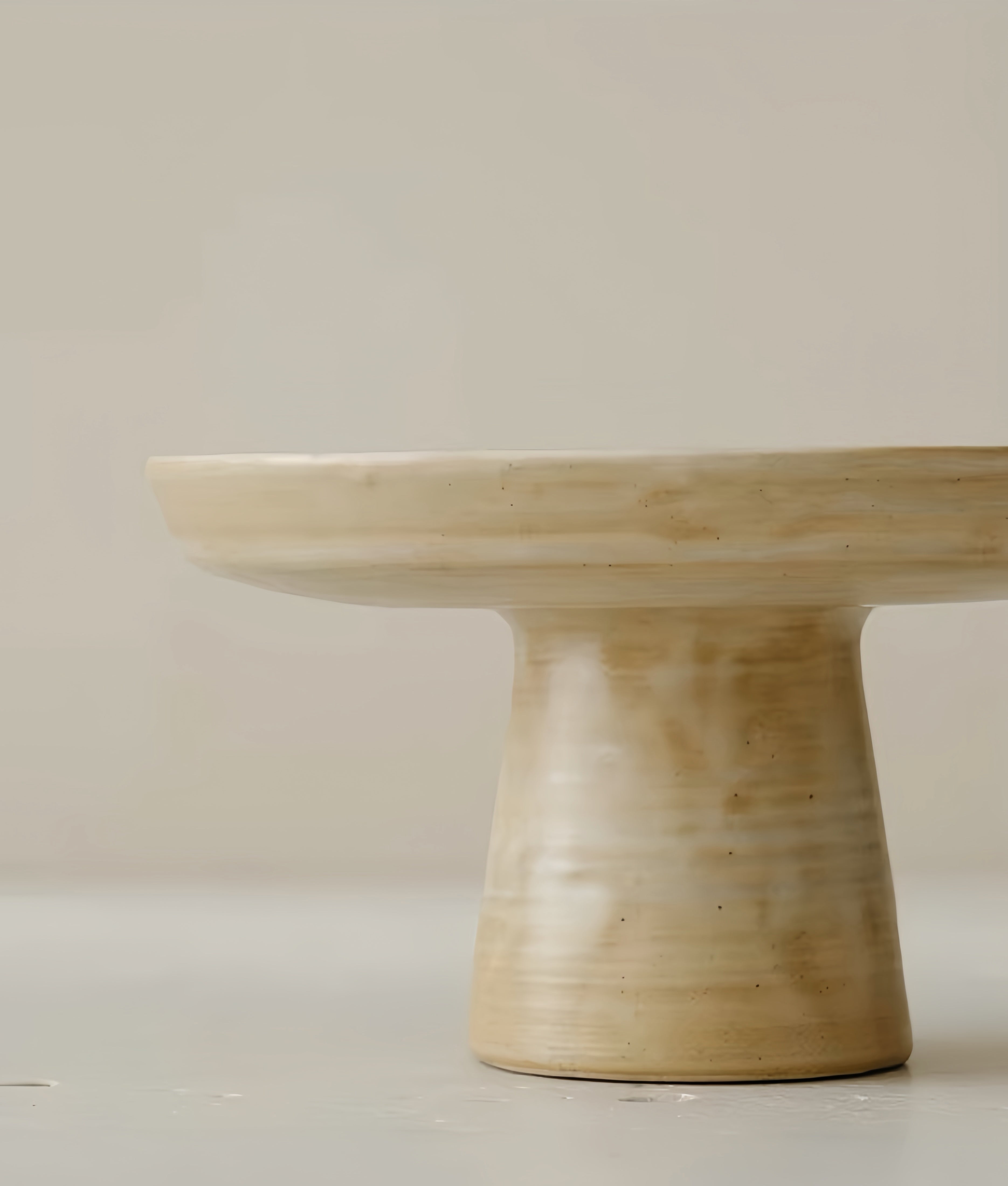 WS Luxury Collection | Taki Ceramic Footed Fruit Bowl – Japanese Wabi-Sabi Pedestal Serving Dish