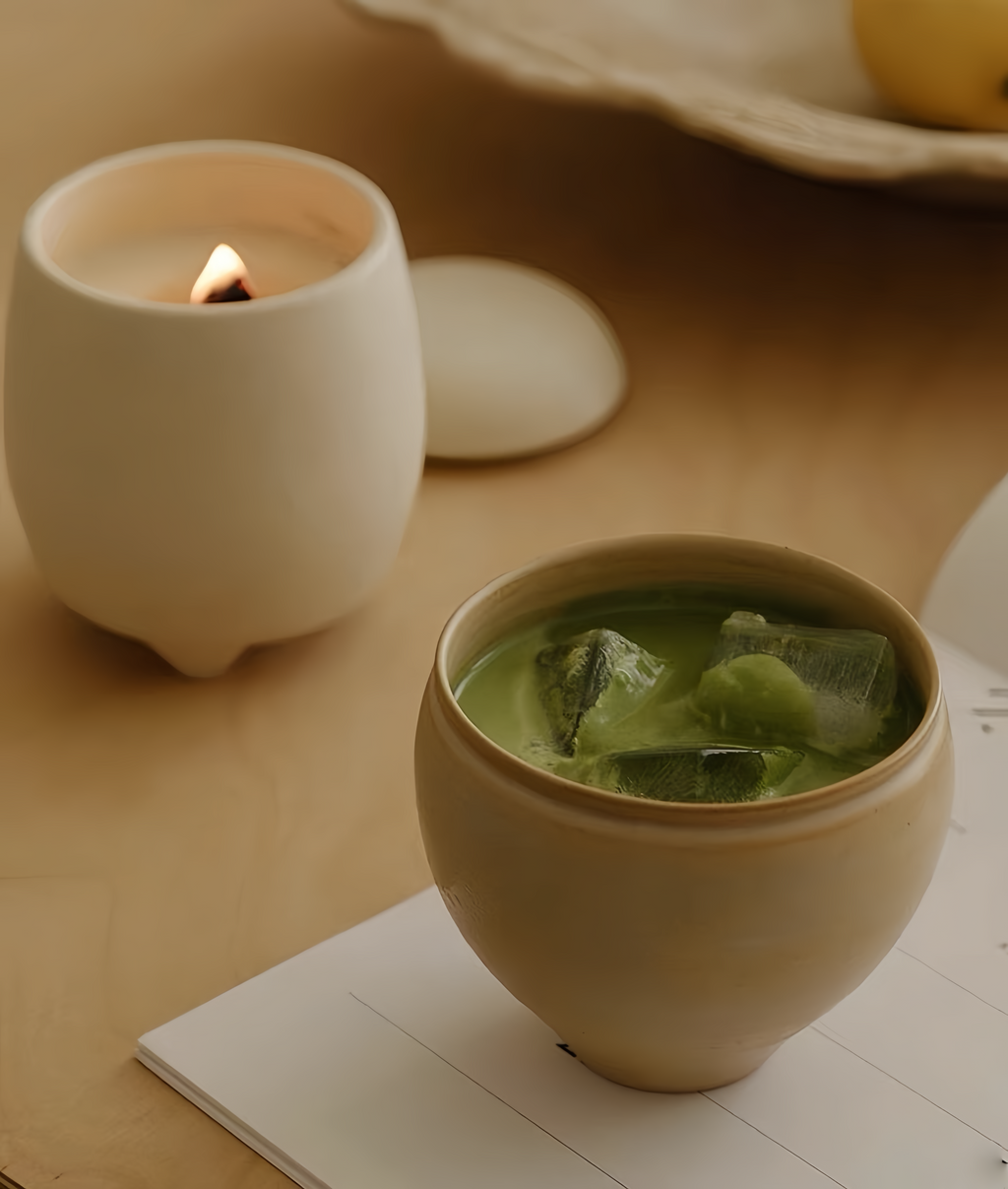 WS Luxury Collection | Stillness Ceramic Tea Cup – Japanese Wabi-Sabi Matcha Cup