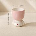 Cute Dog Ceramic Mug, 150ml Polka Dot Coffee Cup, Kawaii Pastel Puppy Mug, Pink Blue Purple Small Tea Cup