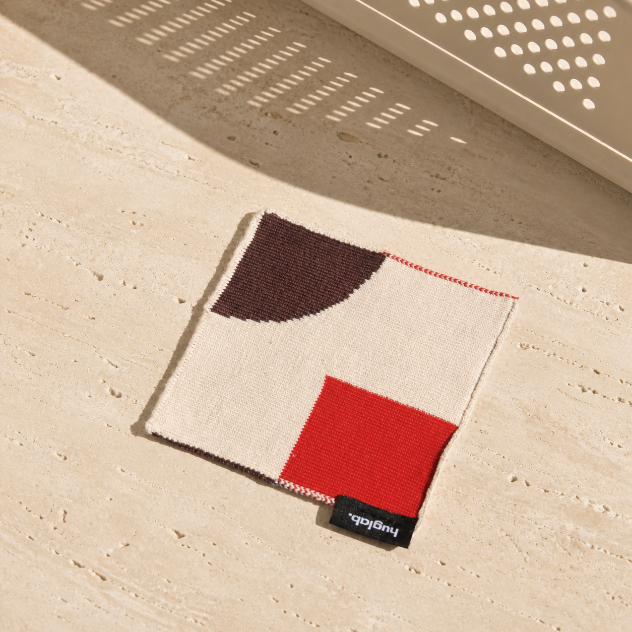 Knitted Cotton Coaster, Geometric Coffee Cup Mat, Colorful Heat Resistant Drink Coaster, Modern Table Decor