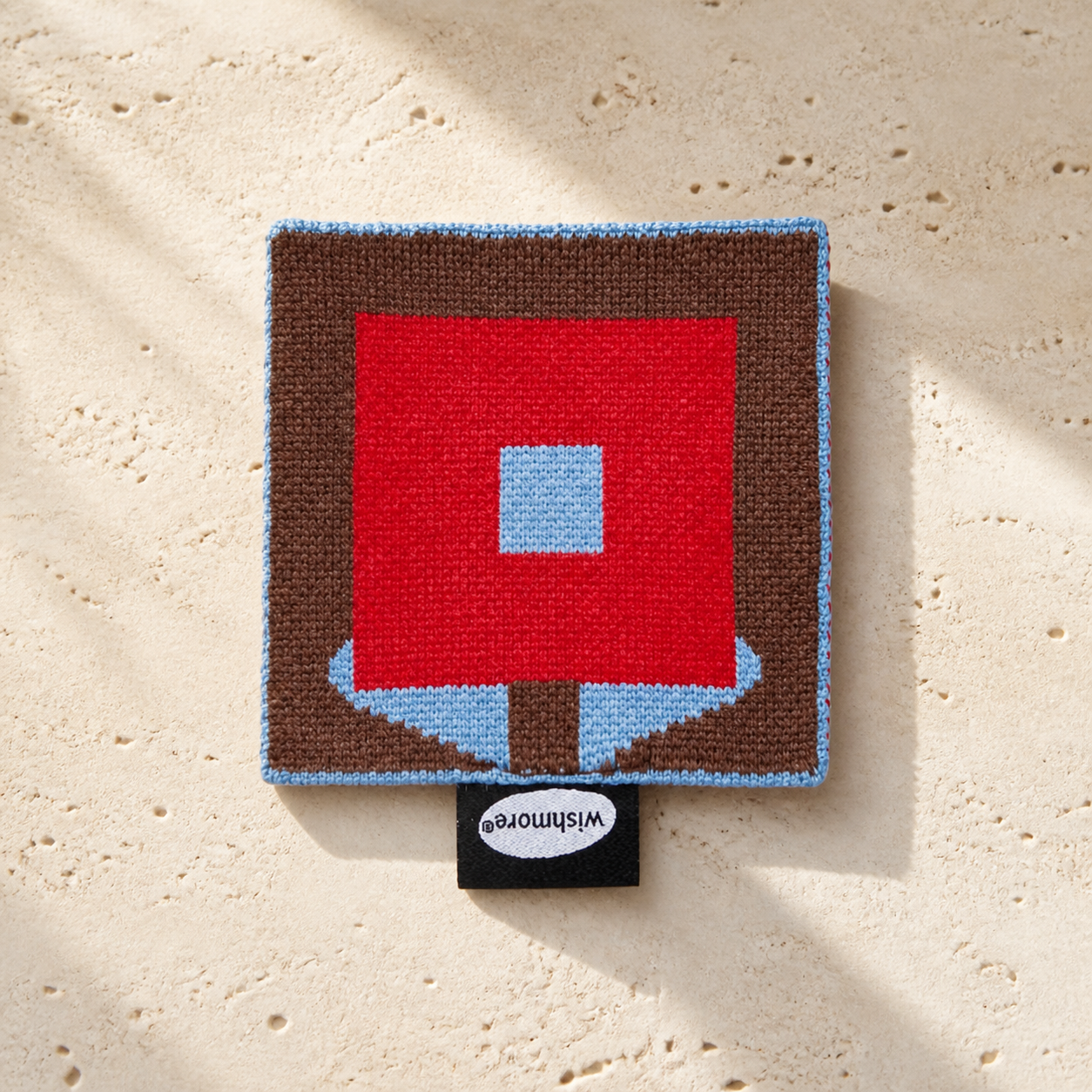 Knitted Mug Coaster, Cute Geometric Coffee Cup Mat, Heat Resistant Drink Coaster, Modern Colorful Table Decor