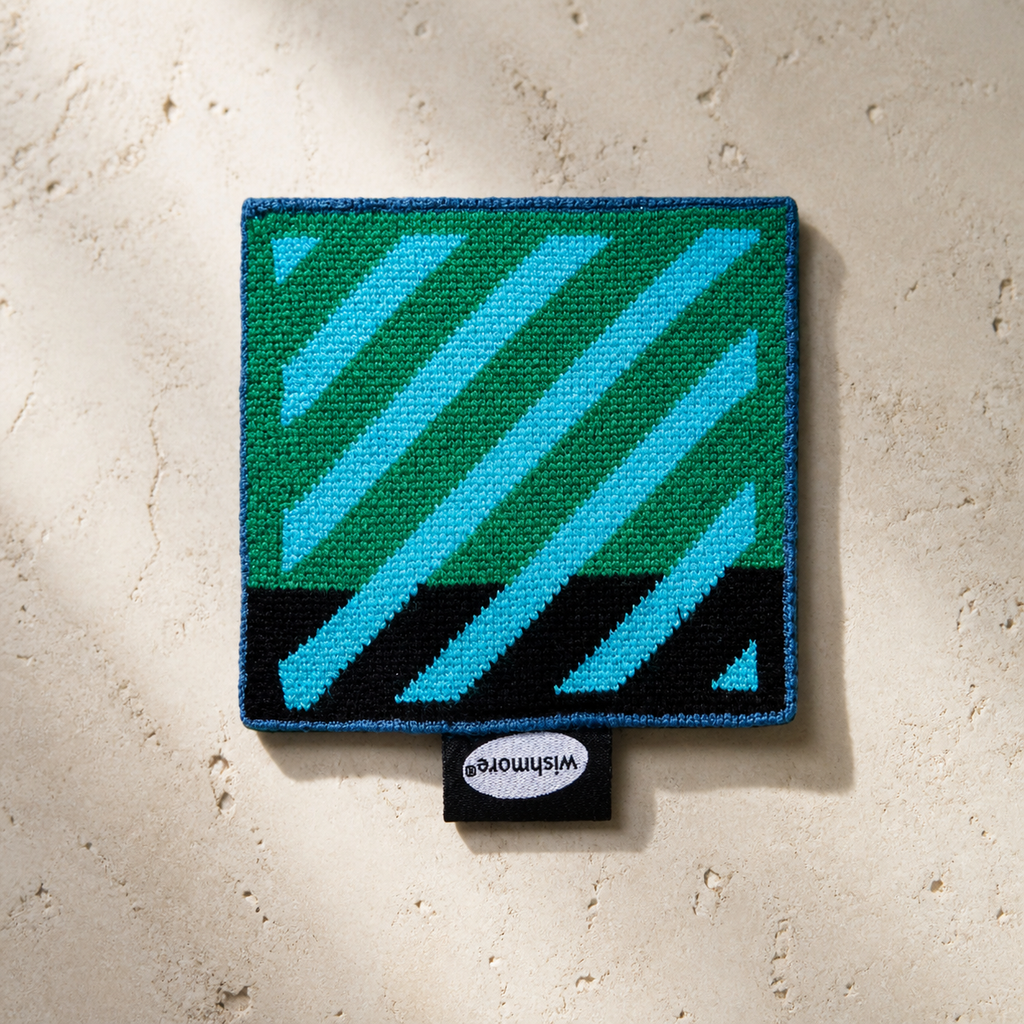 Knitted Mug Coaster, Cute Geometric Coffee Cup Mat, Heat Resistant Drink Coaster, Modern Colorful Table Decor