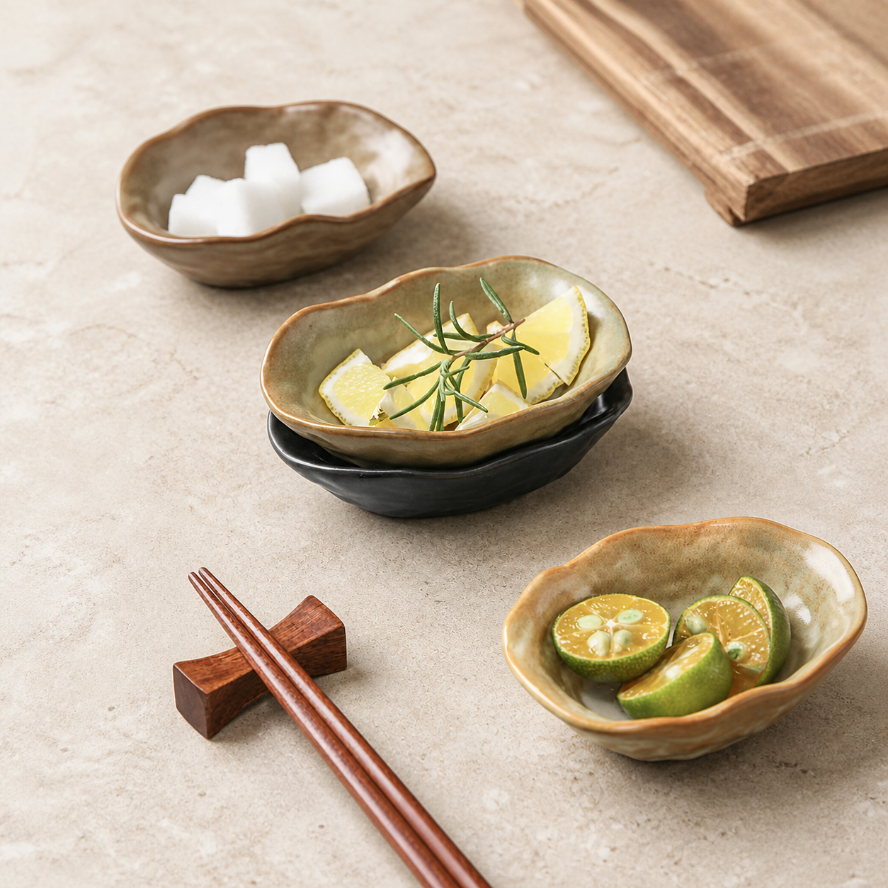 Japanese Ceramic Side Dish – 4 Inch Rustic Glazed Appetizer Bowl, Small Sauce Dish for Pickles, Snacks, Condiments & Sushi