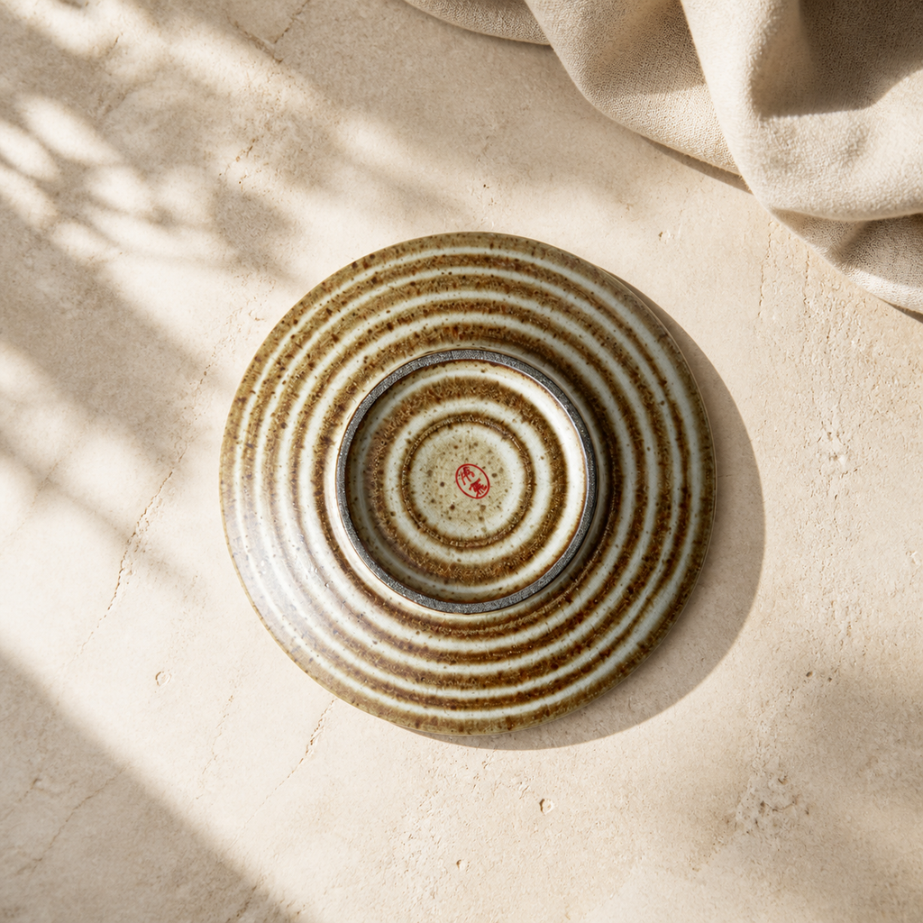 Japanese Ceramic Side Plate – 6 Inch Rustic Wabi Sabi Small Serving Plate