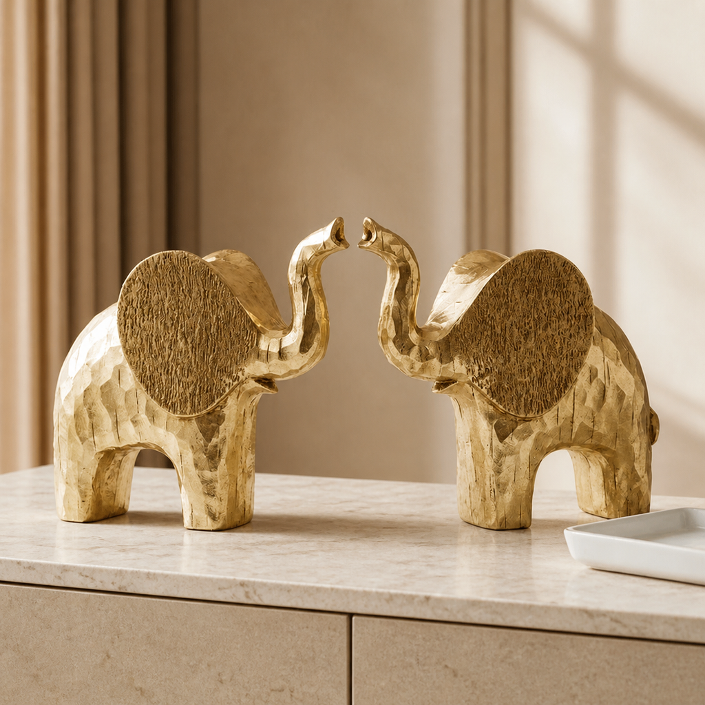 Vintage Gold Elephant Figurine