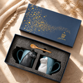 Cat Couple Ceramic Mug Set – Cute 3D Cat Coffee Cups Gift Set for Couples