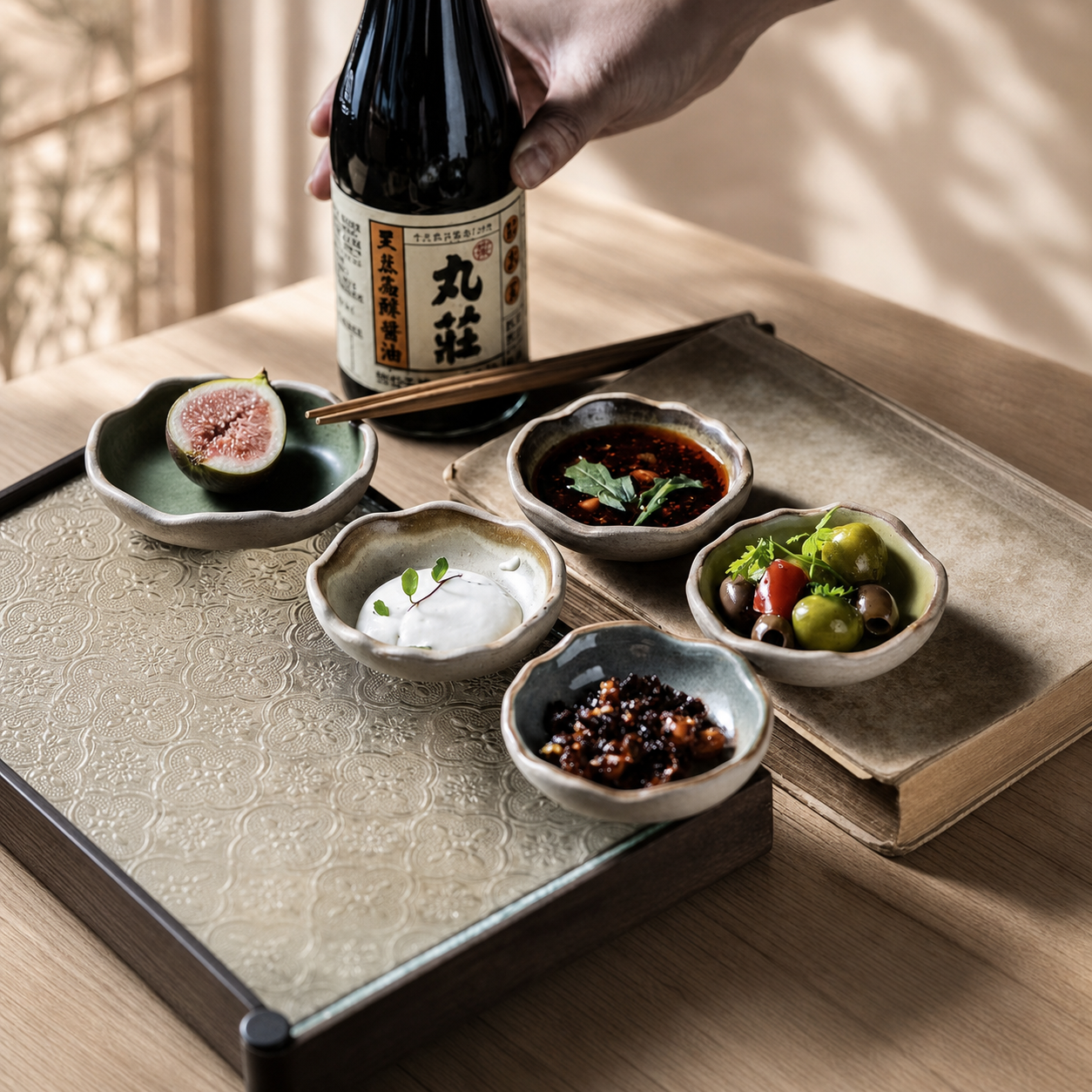 Japanese Ceramic Dipping Dish – 3.5 Inch Rustic Glazed Sauce Bowl, Small Condiment Dish for Soy Sauce, Appetizers & Snacks