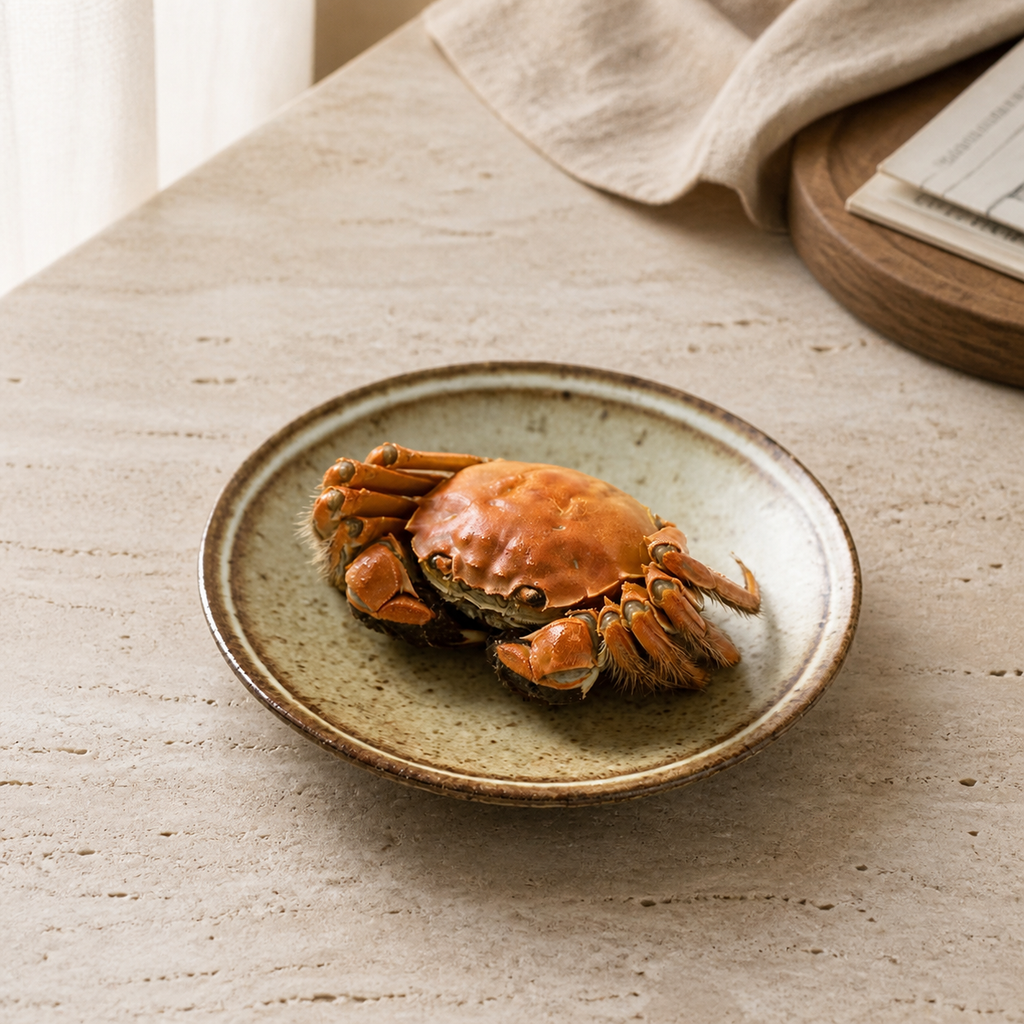 Japanese Ceramic Side Plate – 6 Inch Rustic Wabi Sabi Small Serving Plate